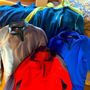 LL Bean 5-piece Fleece pullover bundle